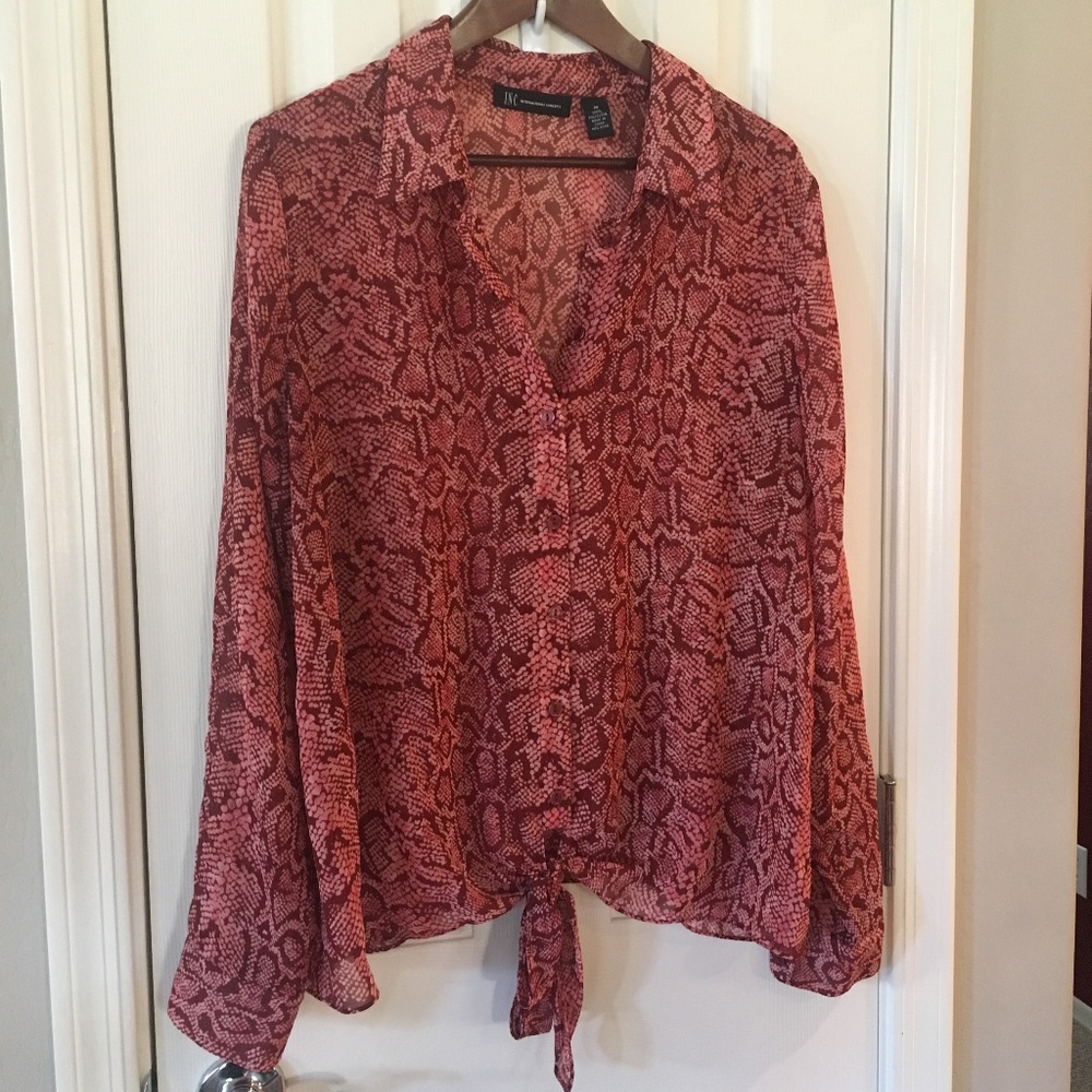 INC Sheer Blouse